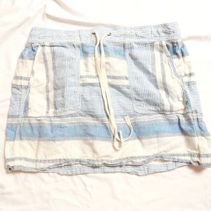 Lou & Grey Striped Tie Mini Skirt